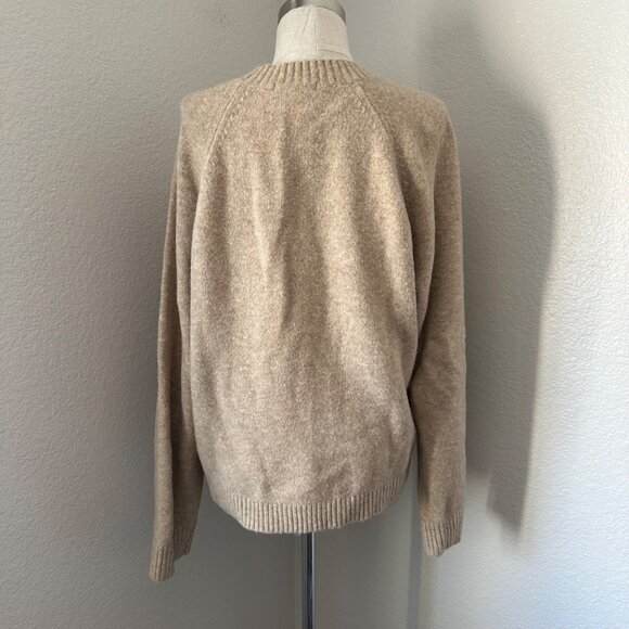 Uniqlo Ribbed V Neck Cardigan Knit Wool Acrylic Blend Front Buttons Closure Long - Picture 3 of 10